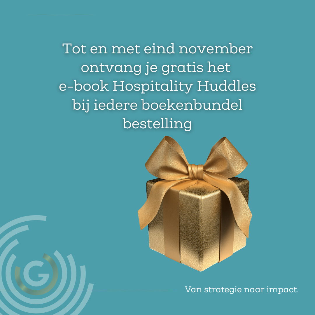 Tot en met eind november ontvang je gratis het e-book Hospitality Huddles bij iedere boekenbundel