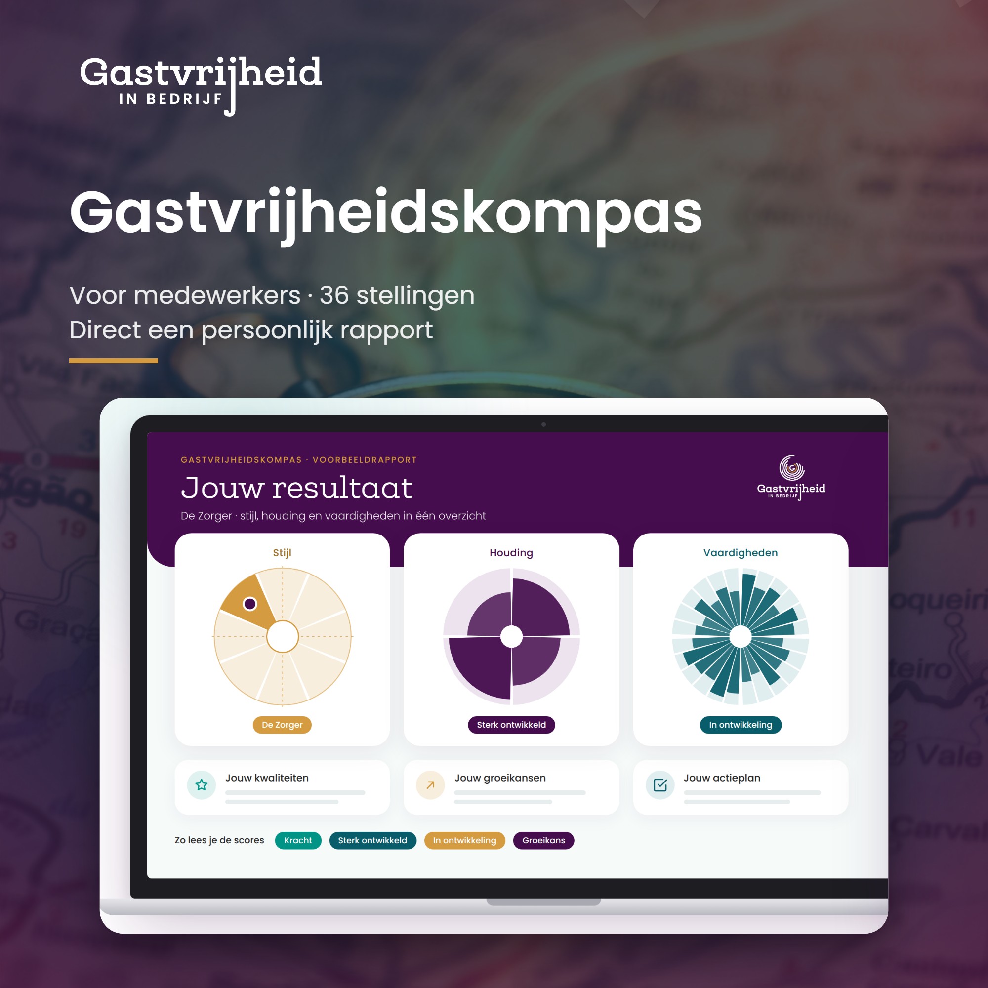 Gastvrijheidskompas: online vragenlijst met persoonlijk rapport